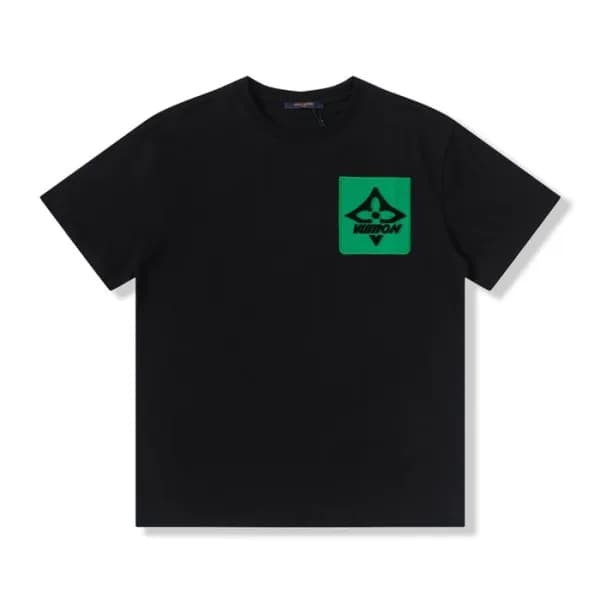 루이비통 남성 블랙 크루넥 반팔티 - Mens Black Tshirts - lou0414… - 1