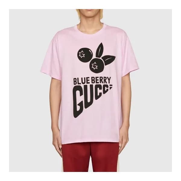 구찌 남성 크루넥 핑크 반팔티 - Mens Pink Tshirts - guc04752x - 1