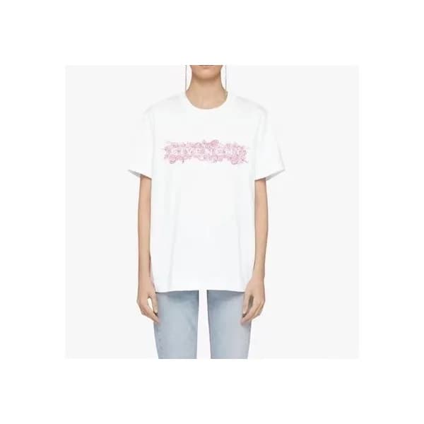 지방시 남성 크루넥 화이트 반팔티 - Mens White Tshirts - giv0701x - 1