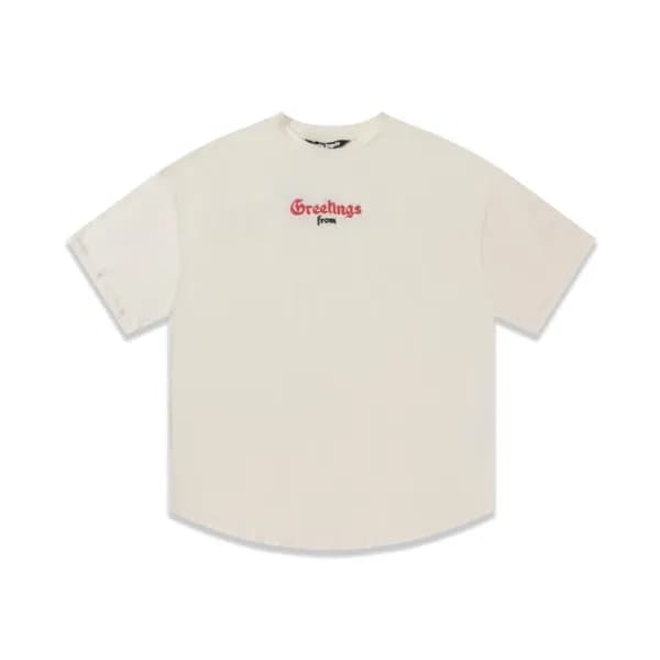 팜 엔젤스 남자 아이보리 크루넥 반팔티 - Mens Ivory Tshirts - pam03… - 1
