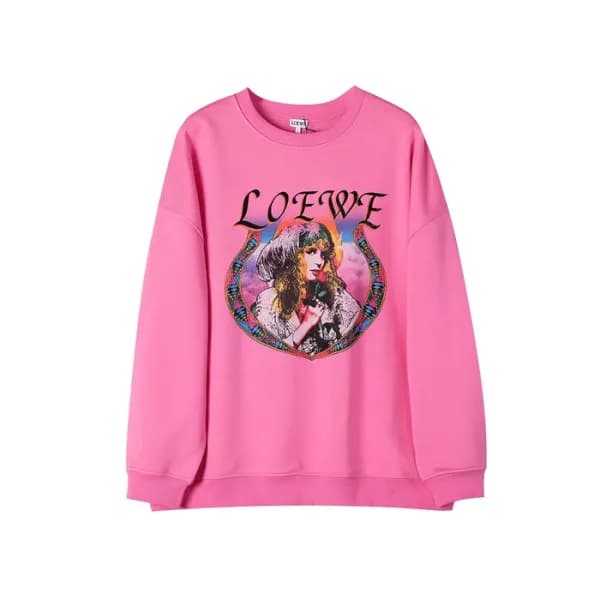 로에베 남/녀 클래식 핑크 맨투맨 - Unisex Pink Tshirts - loe0649… - 1