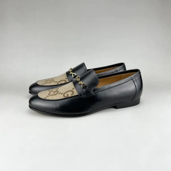 구찌 남성 이니셜 블랙 로퍼 - Gucci Mens Black Loafer - guc052… - 1