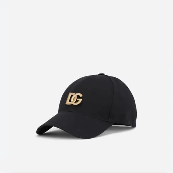 돌체앤가바나 남/녀 블랙 캡 - Dolce&Gabbana Unisex Black Cap -… - 1