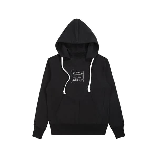 메종마르지엘라 남성 블랙 후드티 - Maison margiela Mens Black Hoo… - 1