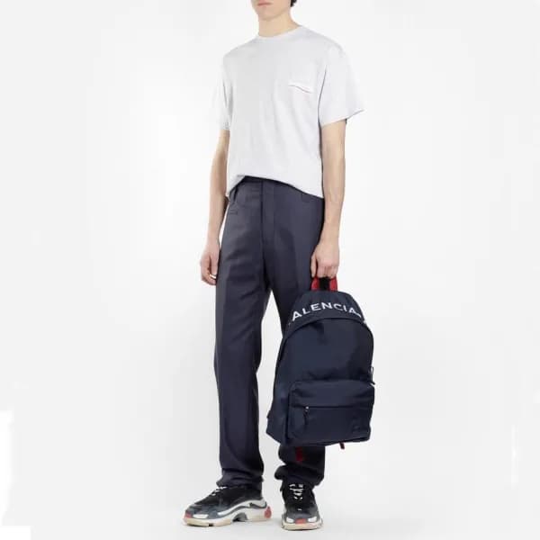 발렌시아가 남성 네이비 백팩 - Balenciaga Mens Navy Back Pack -… - 1