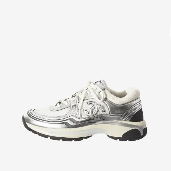 샤넬 여성 그레이 CC 스니커즈 - Chanel Womens Gray Sneakers - … - 1