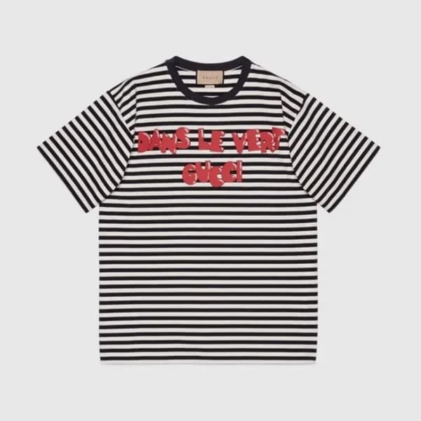 구찌 남/녀 블랙 크루넥 반팔티 - Gucci Unisex Black Short sleev… - 1