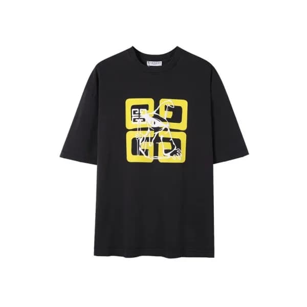 지방시 남성 크루넥 그레이 반팔티 - Givenchy Mens Gray Short Slee… - 1