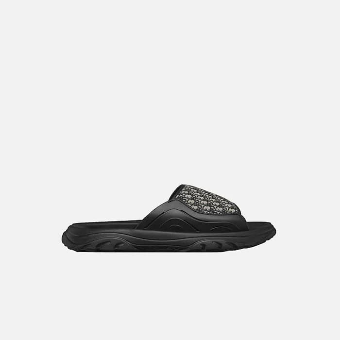 DIOR H-TOWN 남성 오블리크 자카드 블랙 슬라이드 【매장-120만원대】 - Dior… - 1