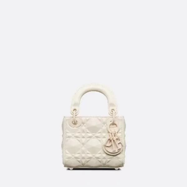 디올 여성 화이트 미니 레이디 백 - Dior Womens White Lady Bag - … - 1