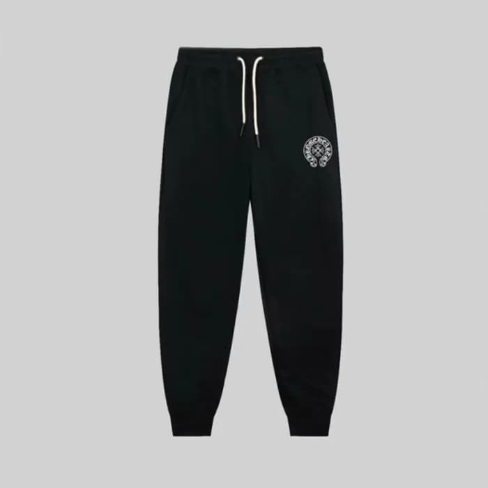 크롬하츠 남성 블랙 트레이닝 팬츠 - Chrom Hearts Mens Black Train… - 1