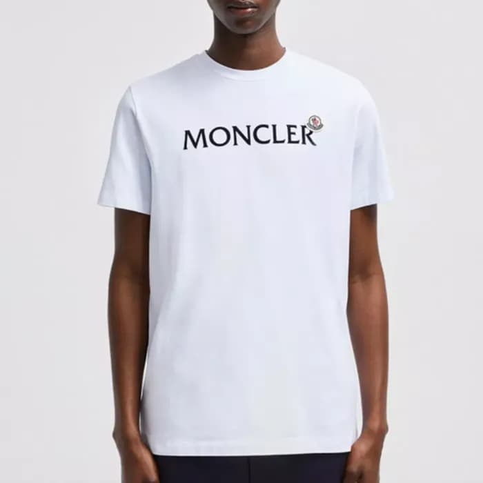 몽클레어 남성 화이트 반팔 티셔츠 - Moncler Mens White Tshirts - … - 1