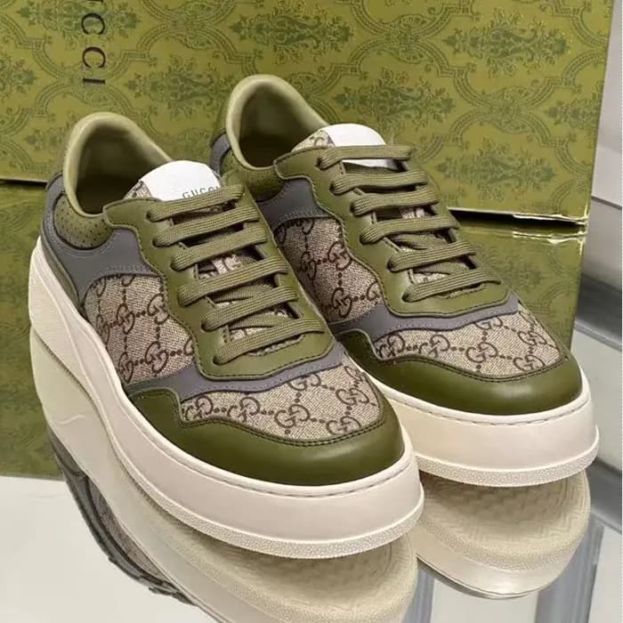 구찌 남성 그린 스니커즈 - Gucci Mens Brown Sneakers - gus108… - 1