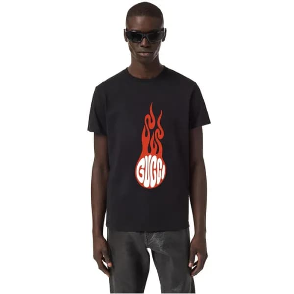 구찌 남성 블랙 반팔 티셔츠 - Gucci Mens Black Tshirts - guc16… - 1