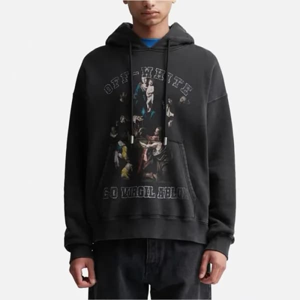 오프화이트 남성 오버핏 후드티 - Off-white Mens Oversize Hoodie … - 1