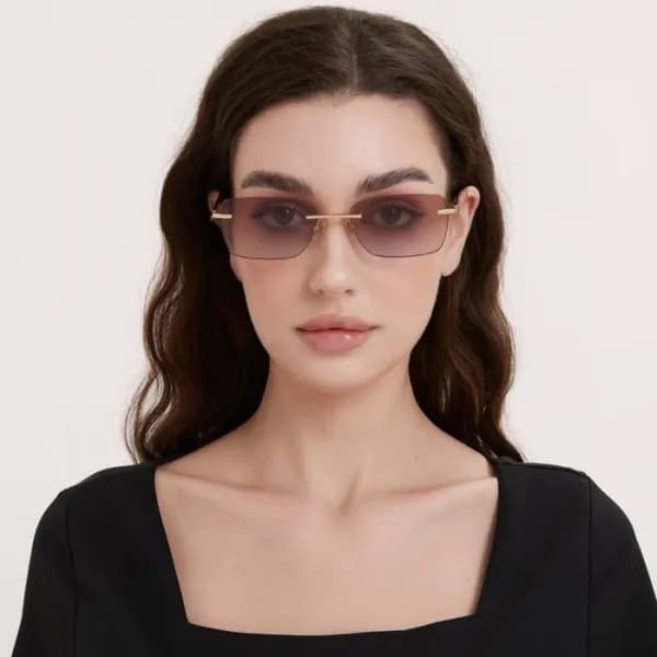 불가리 남/녀 프리미엄 메탈 프레임 선글라스 - Bvlgari Unisex Premium … - 1