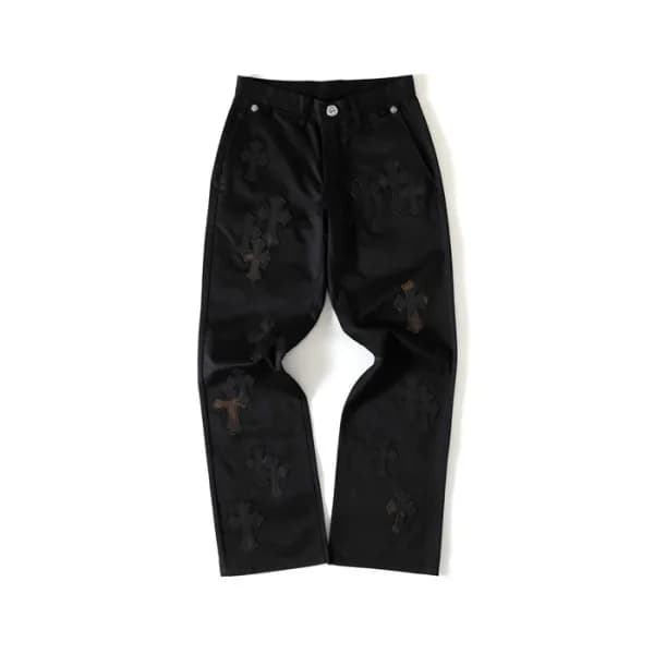크롬하츠 남성 블랙 청바지 - Chrom Hearts Mens Black Jeans - c… - 1