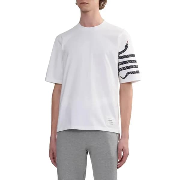톰브라운 남성 라운드 반팔티 - Thom Browne Mens Round Tshirts -… - 1