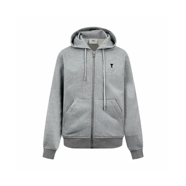 아미 남성 집업 후디 - Ami Mens Zip-up Hoodie - amc8746x - 1