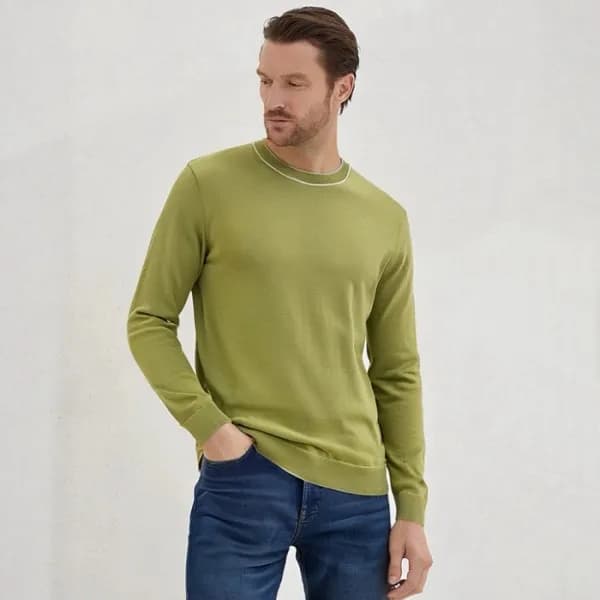 브루넬로쿠치넬리 남성 라운드 니트 - Brunello Cucinelli Mens Round… - 1