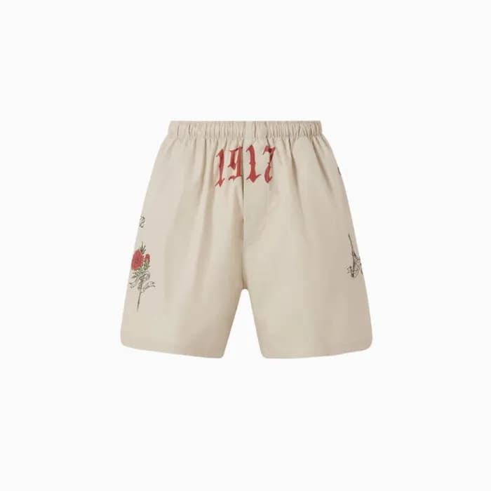 발렌시아가 남성 타투 와이드핏 반바지 - Balenciaga Mens Tattoo Wide… - 1