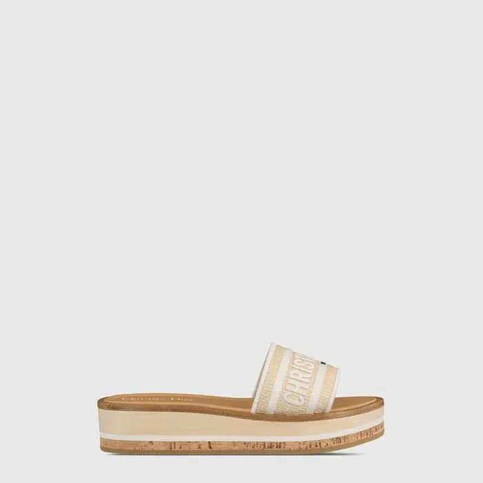 디올 여성 디오리비에라 디 웨이 플랫폼 뮬 - Dior Womens Dentelle Hil… - 1