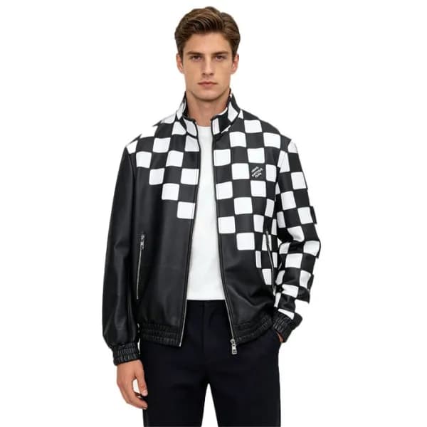 루이비통 남성 가죽 블루종 - Louis vuitton Mens Leather Blouson - lvc16758x - 1