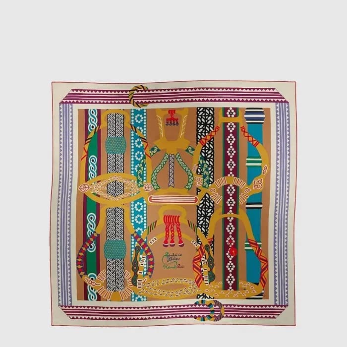 에르메스 여성 스퀘어 숄 - Hermes Womens Fantaisie dEtriers Shawl - acc8804x - 1