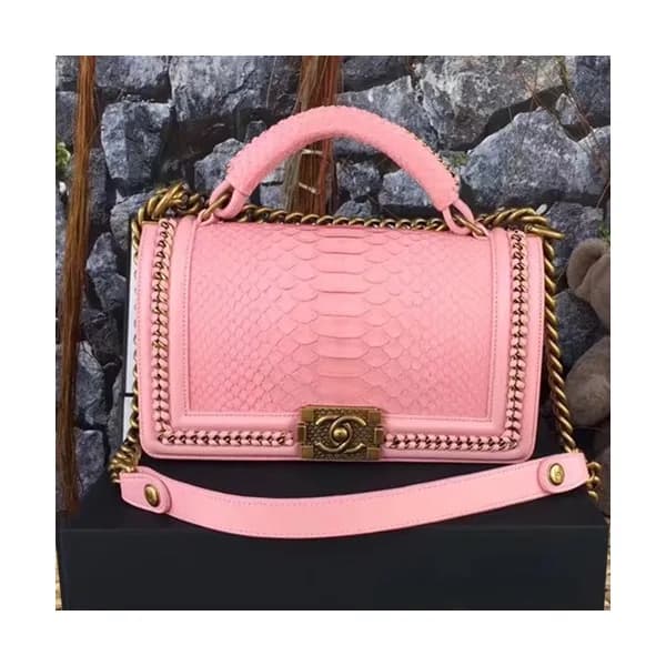 Chanel Leboy Leather Chain Tote Shoulder Bag,25CM … - 1