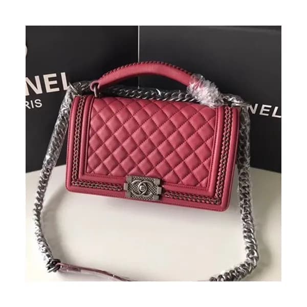 Chanel Leboy Leather Chain Tote Shoulder Bag ,25CM… - 1