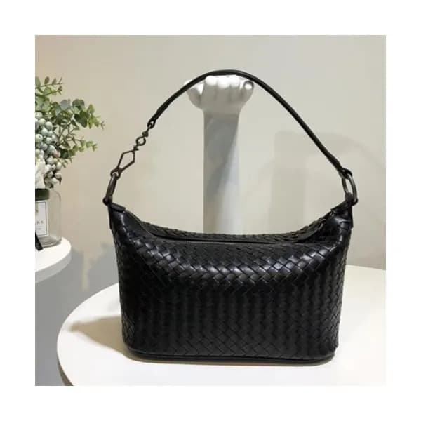 Bottega Veneta Leather Black Tote Shoulder Bag,27c… - 1