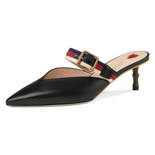 Gucci 2018 radar mu Black - 구찌 unia 레더 뮬 블랙 Guc04… - 1