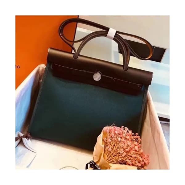 Hermes Herbag Canvas Tote Shoulder Bag ,31cm - 에르메… - 1