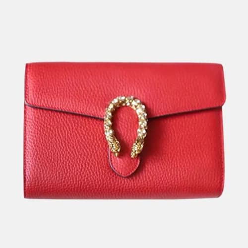 Gucci Leather Mini Clutch Chain Shoulder Bag ,20CM… - 1