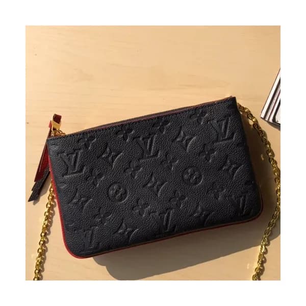 Louis Vuitton Pochette Double Zip Chain Shoulder C… - 1