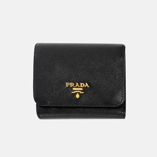 Prada 2019 Womens Saffiano Steel Logo Small Wallet… - 1