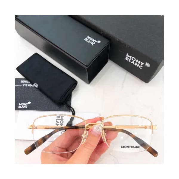 Montblan 2019 Mens Retro Logo Metal Frame Eyewear… - 1