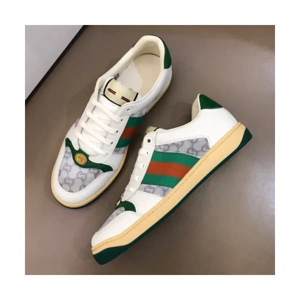 Gucci 2019 Mens Ace GG Leather Sneakers - 구찌 남성 에이… - 1