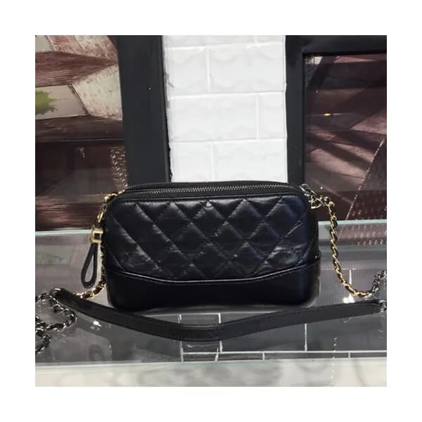 Chanel Women Gabrielle Leather Chain Shoulder Bag … - 1