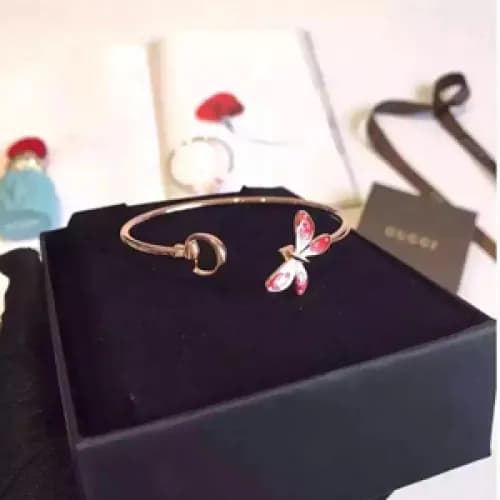 Gucci hearts Rose Gold Bangle -구찌 여성용 팔지18k 도금 로… - 1
