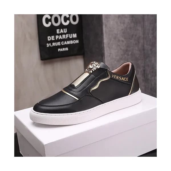 Versace 2019 Mens Leather Sneakers - 베르사체 2019 남성용… - 1