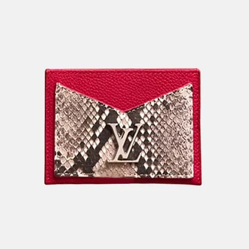 Louis Vuitton 2019 Lock Me Leather Card Purse M970… - 1