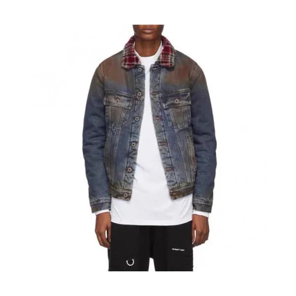 Off-white 2019 Mens Logo Casual Denim Jacket - 오프화… - 1
