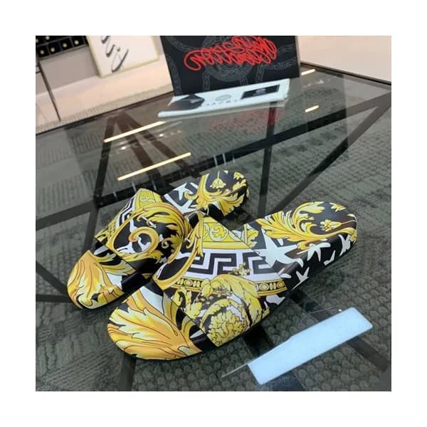 Versace 2020 Mens Leather Slipper - 베르사체 2020 남성… - 1