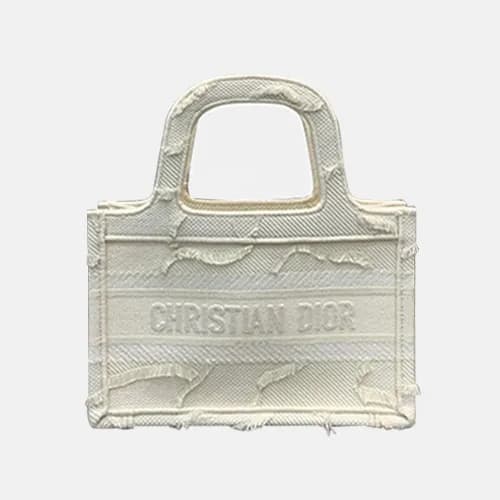 Dior 2019 Women Canvas Book Tote Shopper Bag ,23CM… - 1