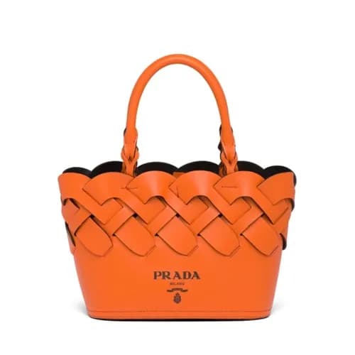 Prada 2020 Women Leather Bucket Tote Shoulder Bag … - 1