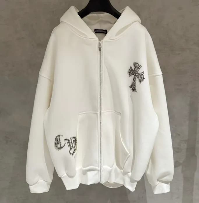 크롬하츠 남성 라운드 후드집업 - Chrome Hearts Mens Round Hoodie… - 1