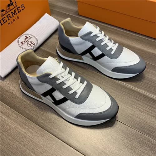 Hermes 2021 Men's Leather Sneakers - 에르메스 2021… - 1