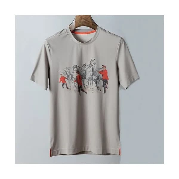 [에르메스]Hermes 2021 Mens Crew-neck Short Sleeved Tsh… - 1