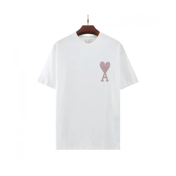 Ami Mm/Wm Casual Cotton Short Sleeved Tshirt Whit… - 1